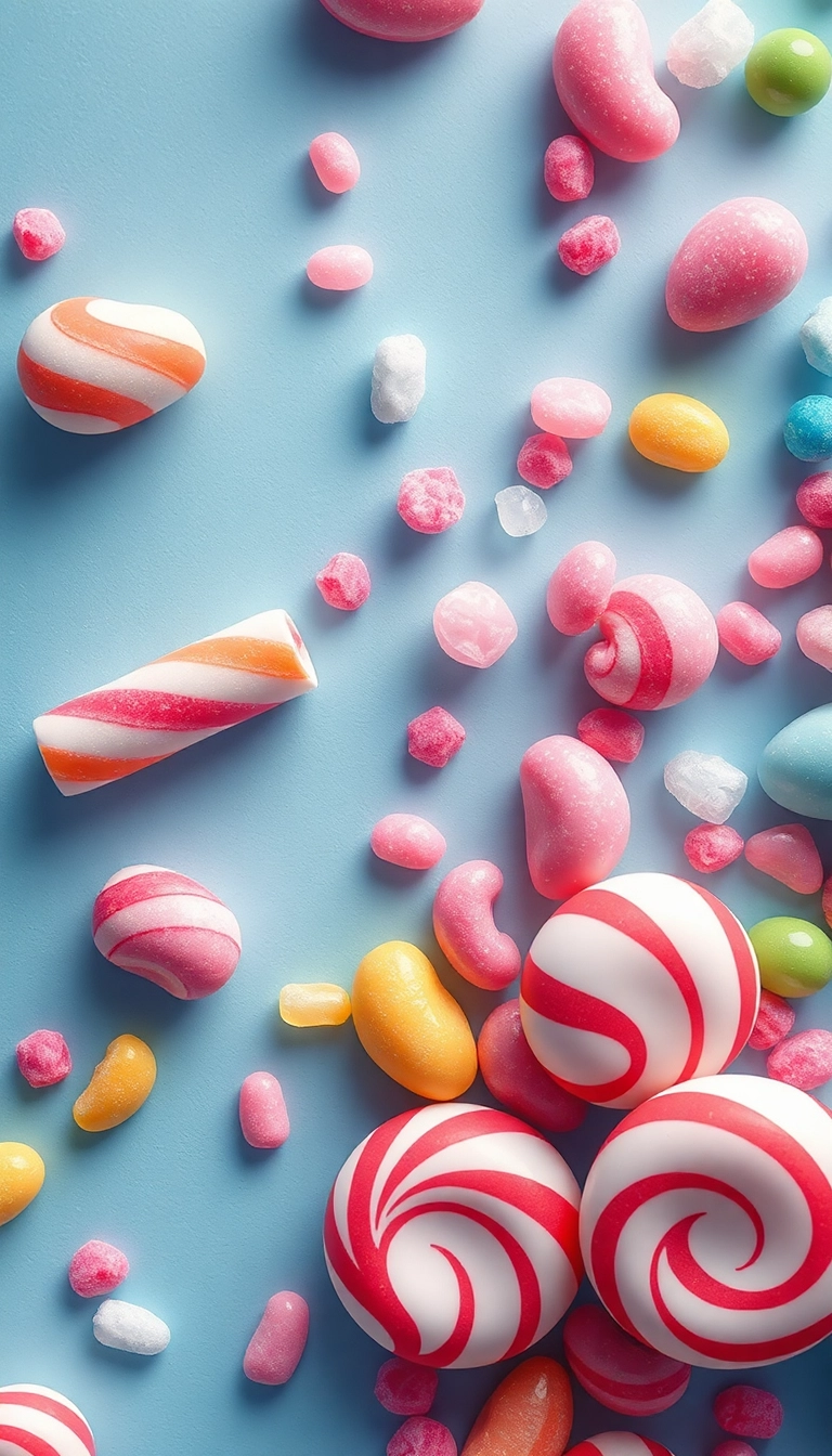 iPhone Inspiring Mixed Candies Close Up Photogenic Wallpaper